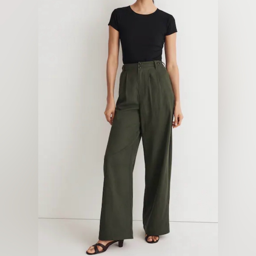 Madewell Olive Green Wide Leg Pants